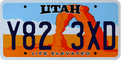 UT license plate Y823XD