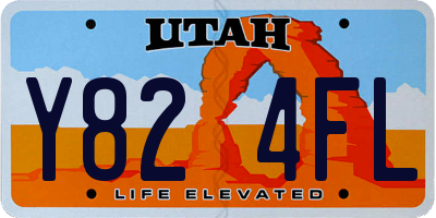 UT license plate Y824FL