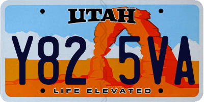 UT license plate Y825VA