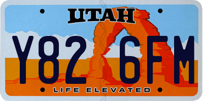UT license plate Y826FM