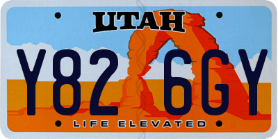 UT license plate Y826GY