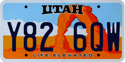 UT license plate Y826QW