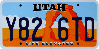 UT license plate Y826TD