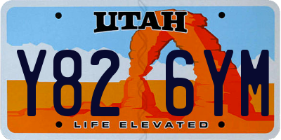 UT license plate Y826YM