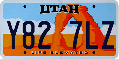 UT license plate Y827LZ