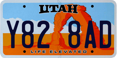 UT license plate Y828AD