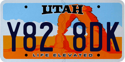 UT license plate Y828DK