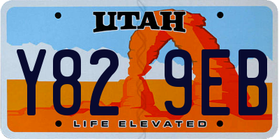 UT license plate Y829EB