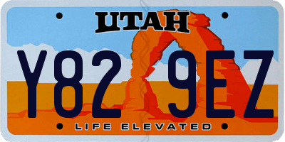 UT license plate Y829EZ
