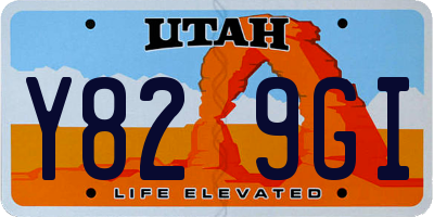 UT license plate Y829GI