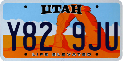 UT license plate Y829JU