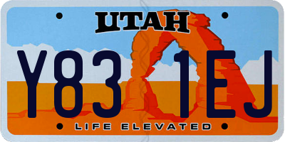 UT license plate Y831EJ