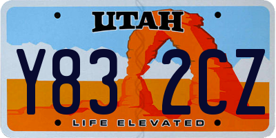 UT license plate Y832CZ