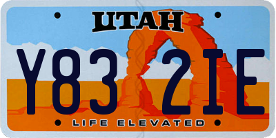 UT license plate Y832IE