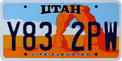 UT license plate Y832PW