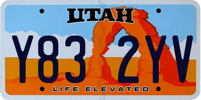 UT license plate Y832YV