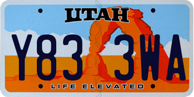 UT license plate Y833WA