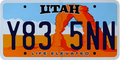 UT license plate Y835NN