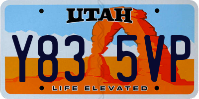 UT license plate Y835VP