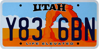 UT license plate Y836BN