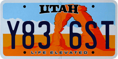 UT license plate Y836ST