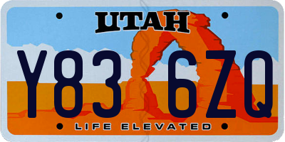 UT license plate Y836ZQ