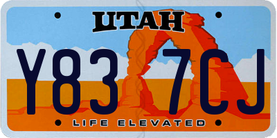 UT license plate Y837CJ