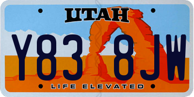 UT license plate Y838JW