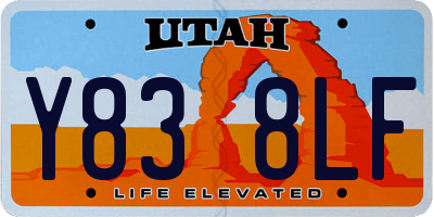 UT license plate Y838LF