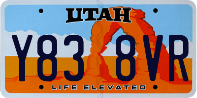 UT license plate Y838VR