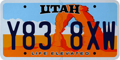 UT license plate Y838XW