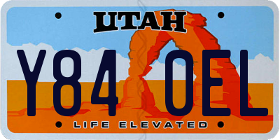 UT license plate Y840EL
