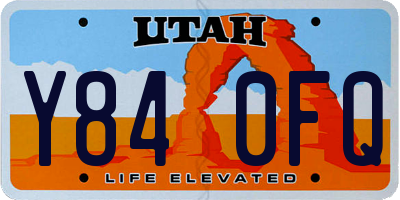 UT license plate Y840FQ