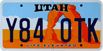 UT license plate Y840TK