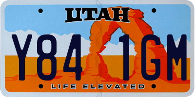UT license plate Y841GM
