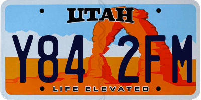 UT license plate Y842FM