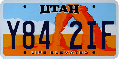 UT license plate Y842IF