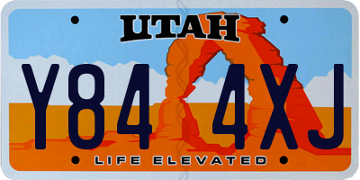 UT license plate Y844XJ