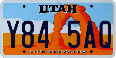 UT license plate Y845AQ
