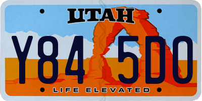 UT license plate Y845DO
