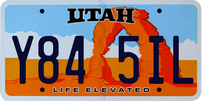 UT license plate Y845IL