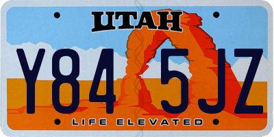 UT license plate Y845JZ