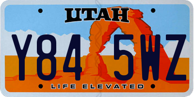 UT license plate Y845WZ
