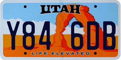 UT license plate Y846DB