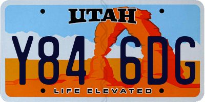 UT license plate Y846DG
