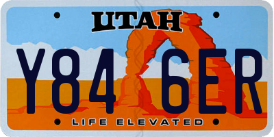 UT license plate Y846ER