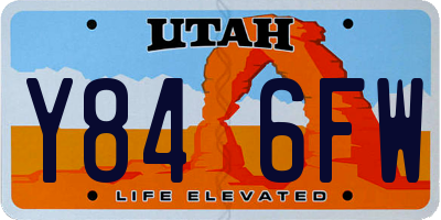 UT license plate Y846FW
