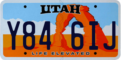 UT license plate Y846IJ