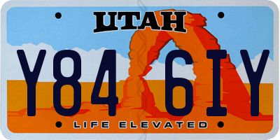 UT license plate Y846IY