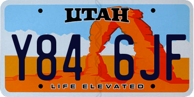 UT license plate Y846JF